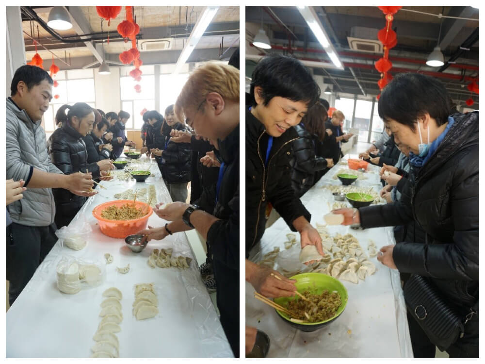 除夕当天举行“包饺子，迎除夕”活动